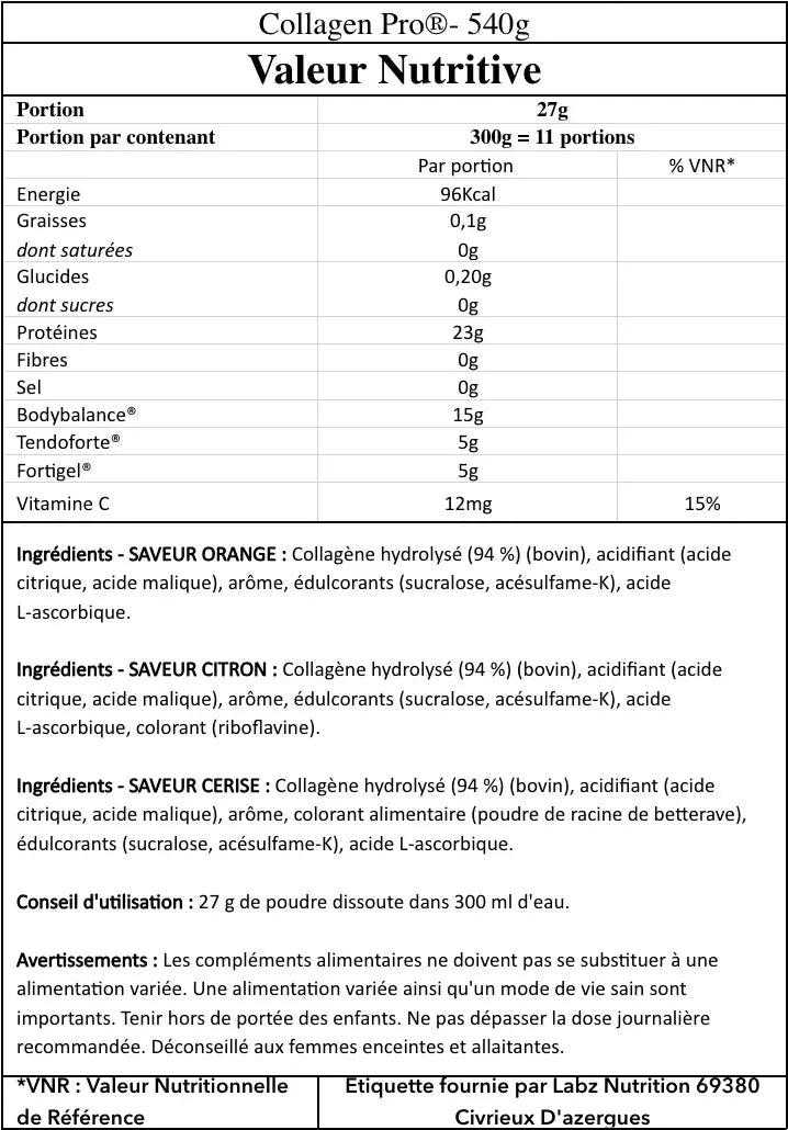 Collagen Pro 540g - Peak BodYeti