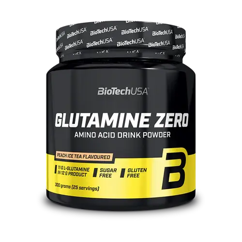 Glutamine Zero Ice Tea Pêche 300g - BioTech BodYeti