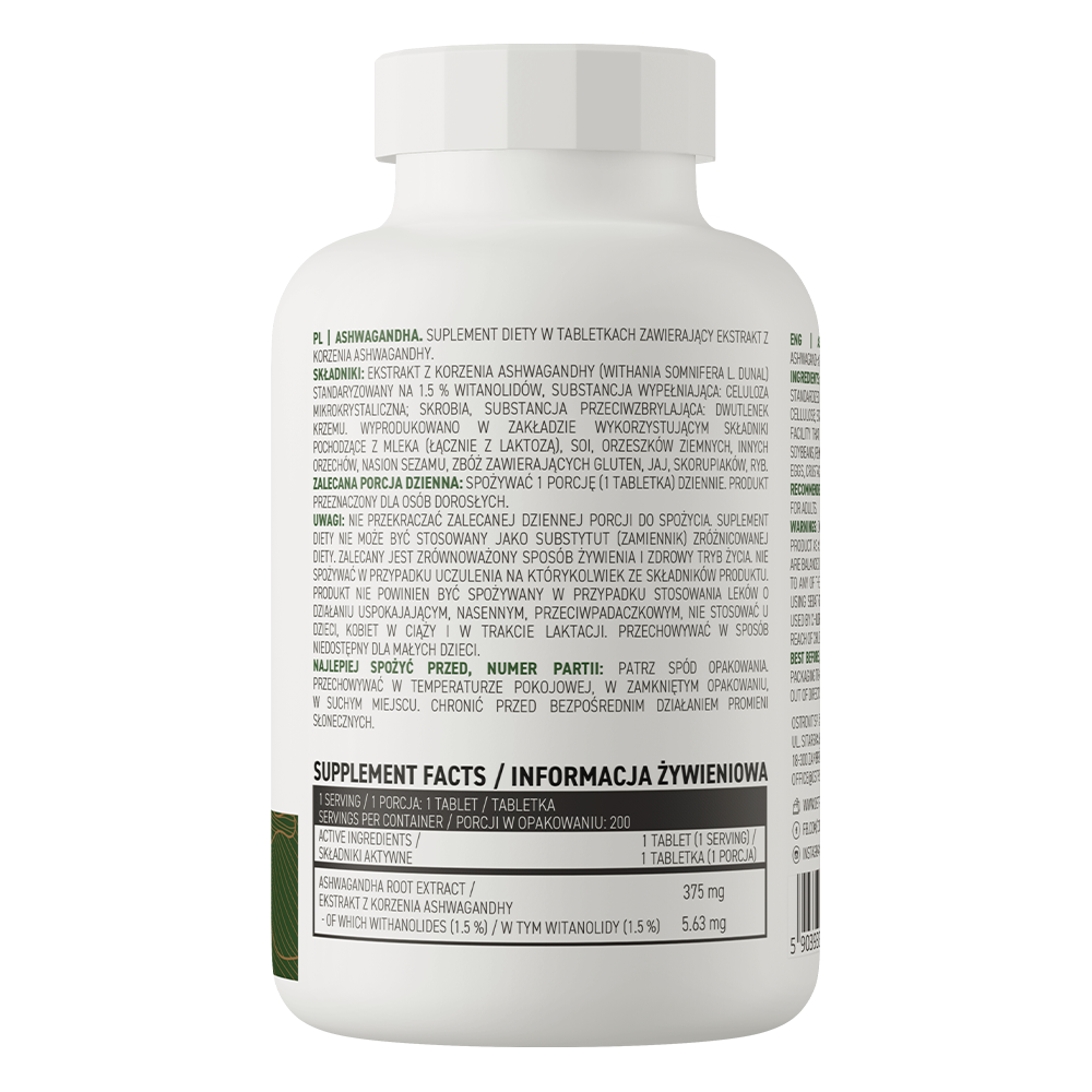 Ashwagandha 200tabs - Ostrovit BodYeti