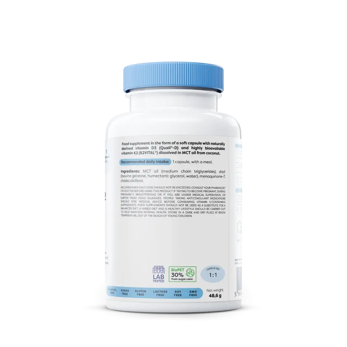 Vitamine D3 + K2 2000IU + 100mcg 60caps - Osavi BodYeti