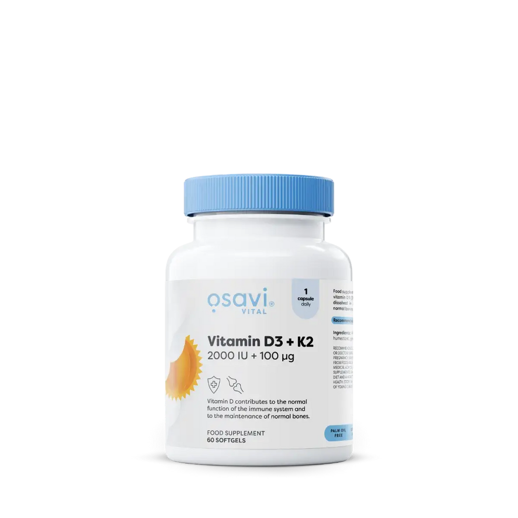 Vitamine D3 + K2 2000IU + 100mcg 60caps - Osavi BodYeti