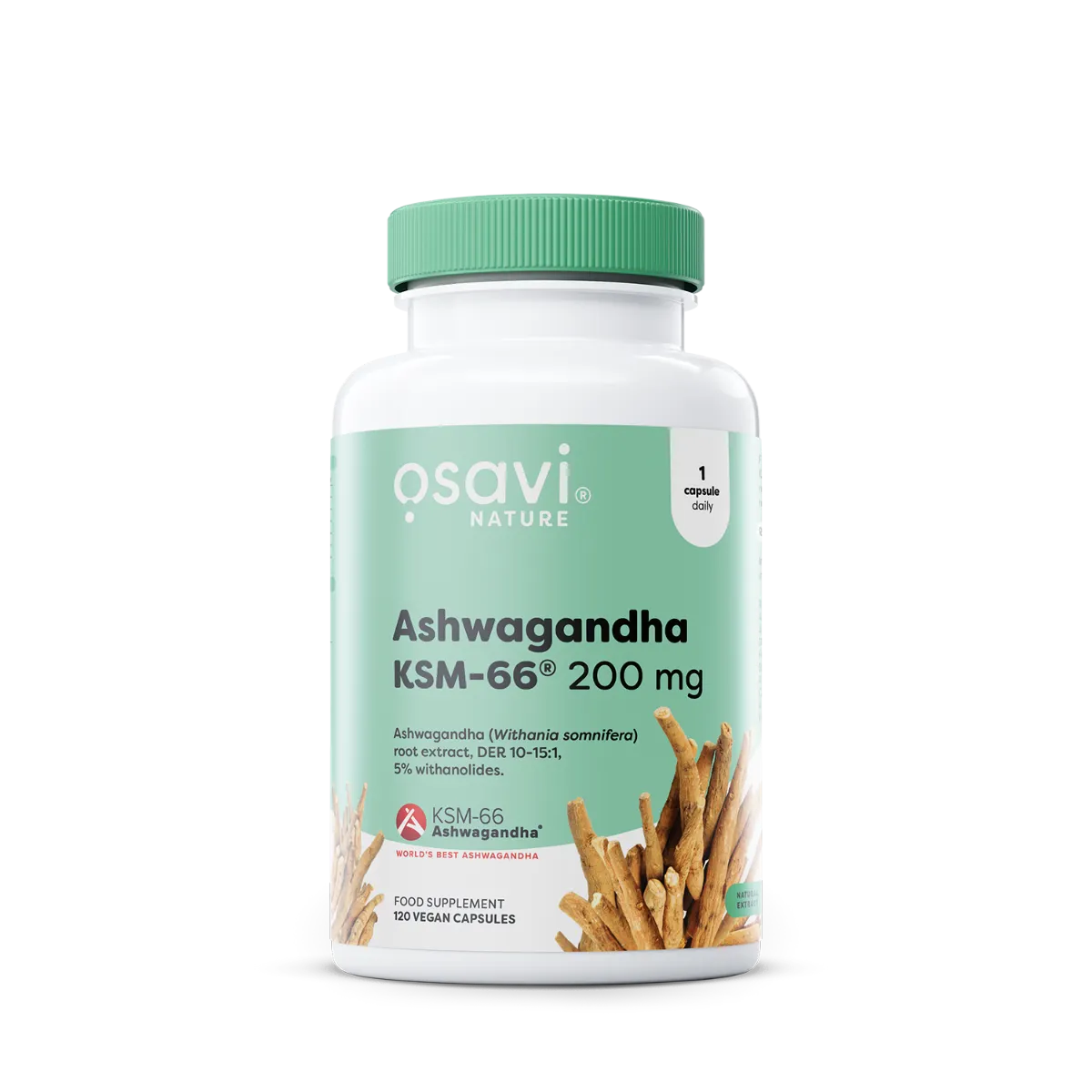 Ashwagandha KSM-66 200mg 120vcaps - Osavi BodYeti