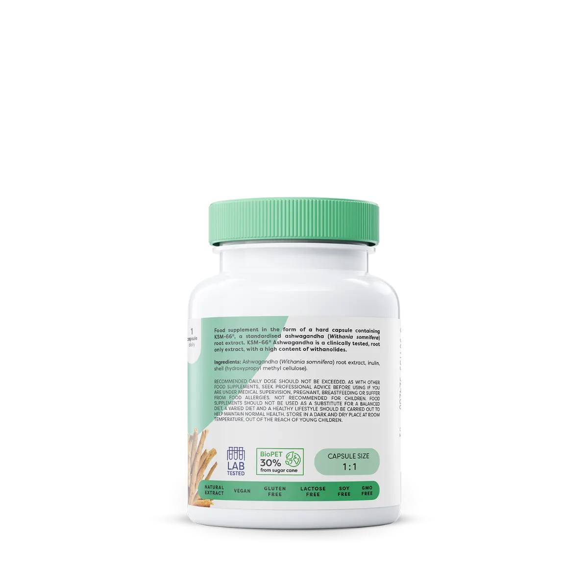 Ashwagandha KSM-66 200mg 120vcaps - Osavi BodYeti