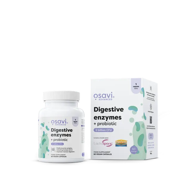 Digestive enzymes + probiotic 60vcaps - Osavi BodYeti