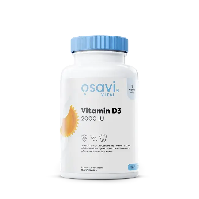 Vitamine D3 2000IU 120caps - Osavi BodYeti
