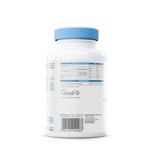 Vitamine D3 2000IU 60caps - Osavi BodYeti