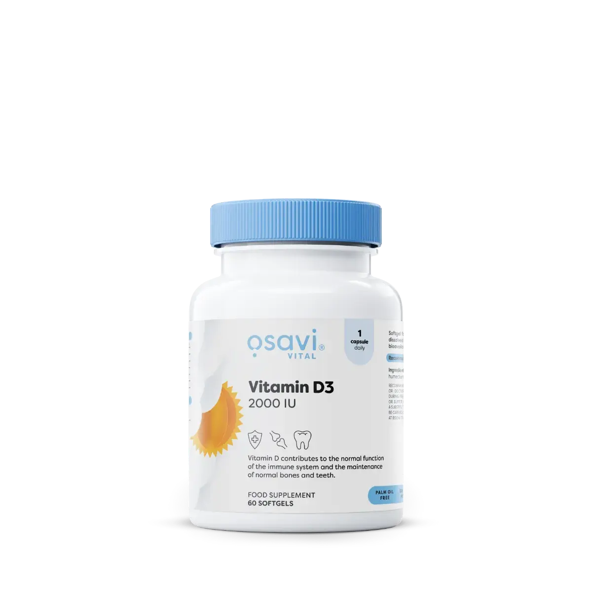 Vitamine D3 2000IU 60caps - Osavi BodYeti